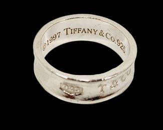 01 Tiffany Co 1837 Sterling Silver Ring  Authentic