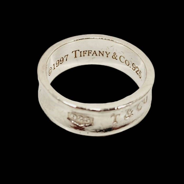 01 Tiffany Co 1837 Sterling Silver Ring  Authentic