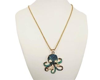 Fun Octopus Rhinestone Necklace