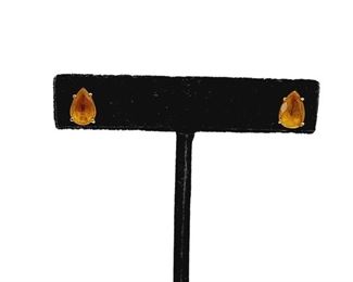 Gold Citrine Earrings