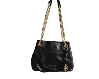 Michael KorsBlack Leather Jet Set Chain Handbag