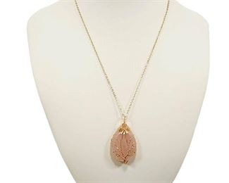 Rose Quartz Tree Of Life Necklace