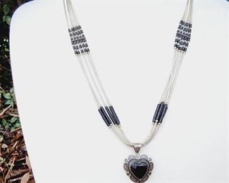 Sterling Liquid Silver Heart Necklace