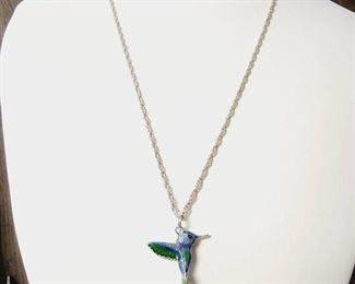 Sterling Silver Hummingbird Necklace