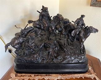 Russian Bronze Soldiers Group "1877" after a model by Eugene Laceray Inscribed in Cyrillic 20th Century