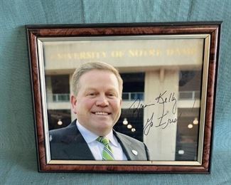 Signed Brian Kelly Notre Dame Sports Memorabilia Auction