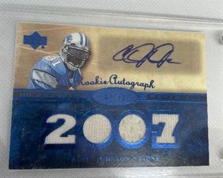 Calvin Johnson Autographed Sports Card
