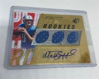 Matthew Stafford Rookie Sports Card