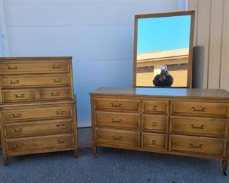 Mid Century Burns Case Goods Bedroom Set