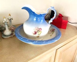 Vintage Water Pitcher and Basin 