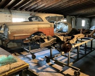 1958 Impala w/extra frame for restomod w/original motor and all parts.  $6,000