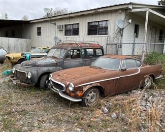 1950’s Volvo P1800-3 vehicles-1 complete car 2 rolling chassis-Lot of 3 $3,500
