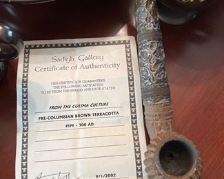 pre columbian pipe