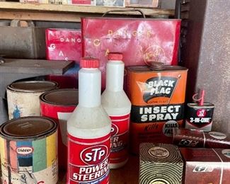 Vintage oil cans
