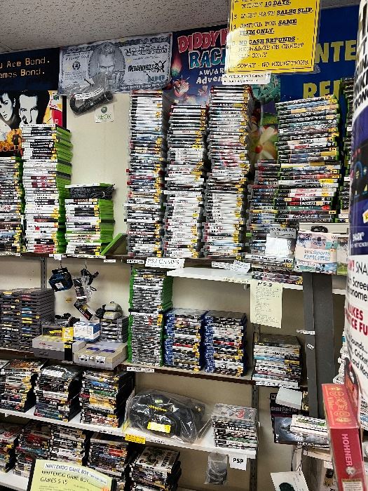 Hundreds of Xbox, Nintendo & Super Nintendo Games as well as Wii, Atari, Playstation & everything in between