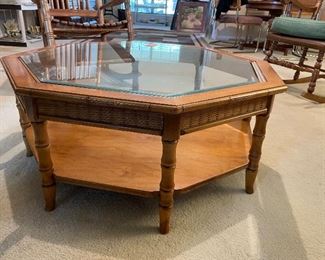 8	$150 	
Octogonal Coffee table bamboo style 