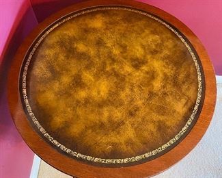 10	$175 	
1940's round table/ leather top 