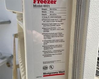 27	$70 	
Montgomery Ward freezer 