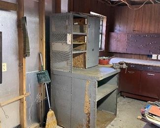 46	$150 	
Metal vintage grey cabinet