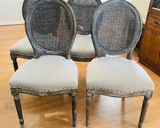 7_____$295 
Set of 4 French chair grey linen (one spot only)
