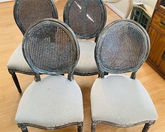 7_____$295 
Set of 4 French chair grey linen (one spot only)