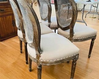 7_____$295 
Set of 4 French chair grey linen (one spot only)