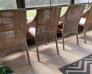 59_____$180 
4 wicker chairs 
