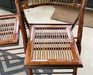 $110 
Set of 4 bamboo folding chairs 