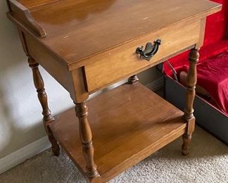$80 
Pine side table with signle drawer 20Wx16 1/2 x 27