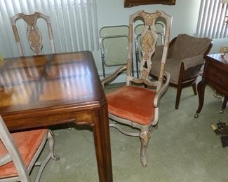 Traditional dining table with 6 chairs