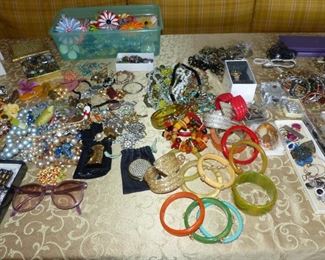 Lots of costume jewelry including vintage