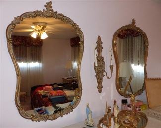 Vintage pair of mirrors