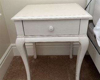 Asking Was $500 Pair - Now $375---Pr White Painted Wood Queen Anne Side Tables "Baby & Child" Restoration Hardware