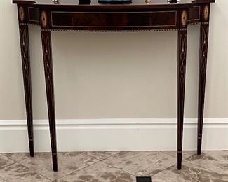 Asking: Was $1500 Pair -- Now $1125--- Williamsburg by Stickley Inlaid Mahogany English Entry/Bedroom Tables