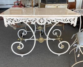 French marble and iron table