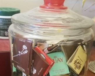 Vintage jar and matchbox booklets, sold separately