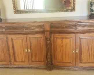 Spanish style credenza, over 8 feet long