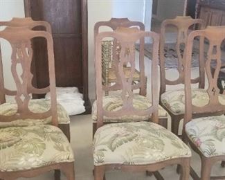 Set of six vintage dining room chairs