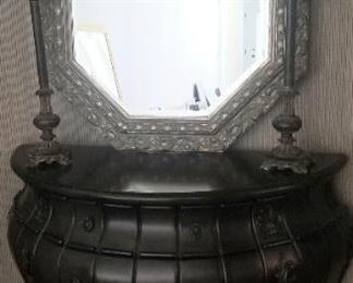 Another large mirror and console