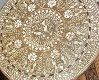Close up of smaller Mother-of-Pearl inlaid table
