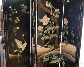 Large hand painted room divider