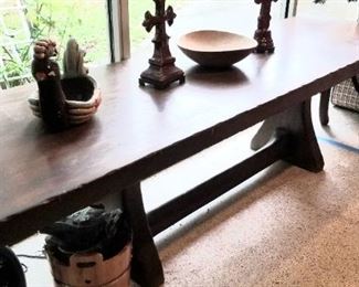 Vintage, large rustic harvest table, made in Colorado 