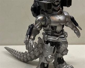 Toho Bandai 2003 9" Silver Mechagodzilla Poseable Figurine