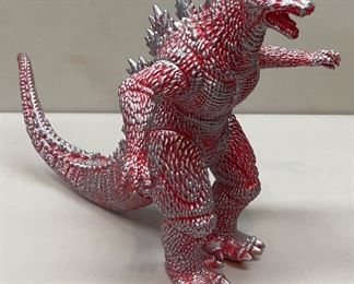 10" Red Metallic Poseable Godzilla Figurine 
