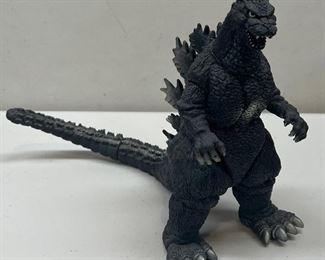 1992 Bandai Black And Silver 8" Godzilla Kaiju Monster Figurine