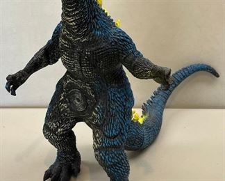 12" Soft Rubber Blue And Yellow Godzilla Figurine