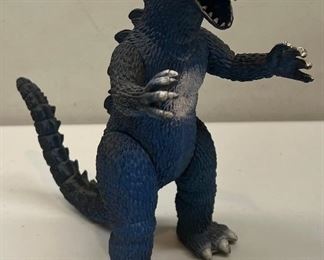 Vintage Blue 9" Made In China Poseable Godzilla Figurine (as Is)