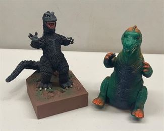 (2) Electric Godzilla Toys - 1987 Soma And 2007 Far East Monsters - (as Is)