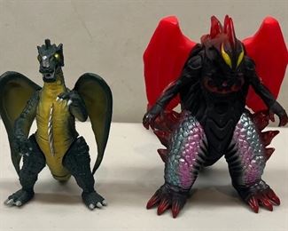 (2) Ultraman Monster Figurines - 6" Chimera Belos And 5.5" Chameleon King 