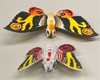 Toho Bandai 2005 9" Mothra With 6" Mothra Toy 